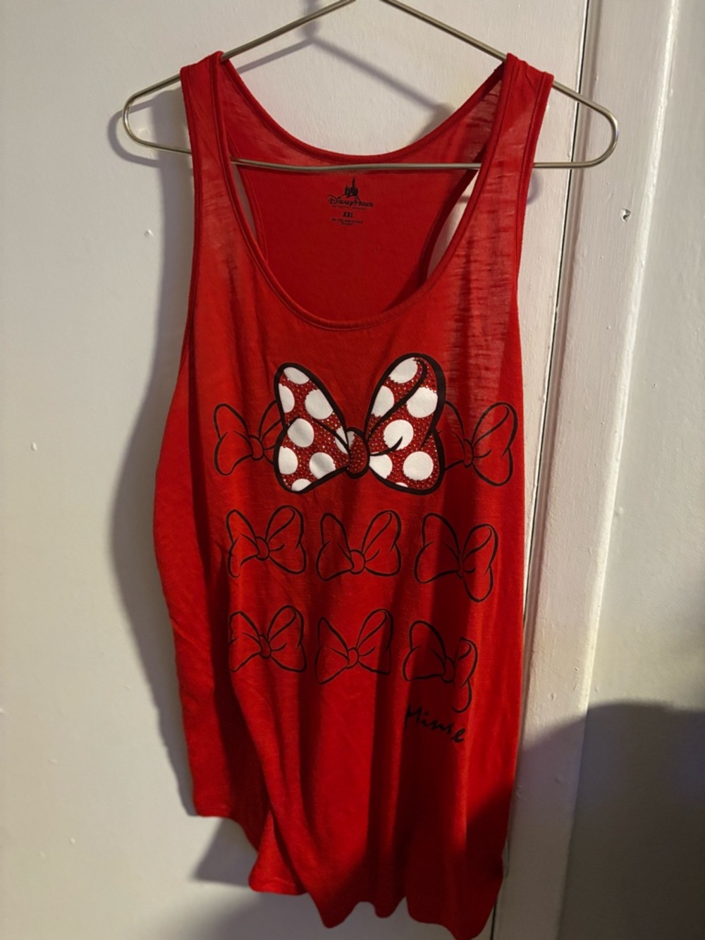 Disney Parks Minnie Mouse Bow Tank Top Women’s XXL Red Graphic Shirt
(945)
